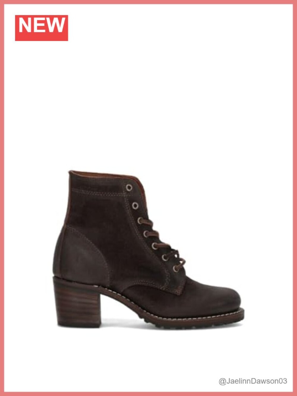 Frye Sabrina 6G Lace Up Combat Boots Smooth Leather